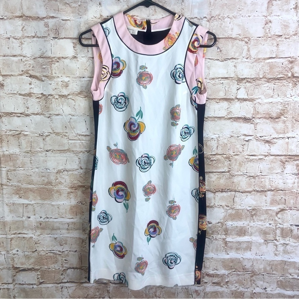 Aquilano Rimondi Floral Colorblock Shift Dress Size 38 US 2